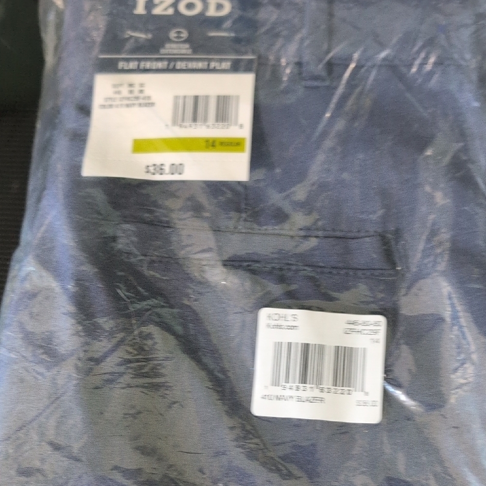 Boys Izod Polo Shorts in Navy Blue and Khaki- 2 Pairs In Bundle